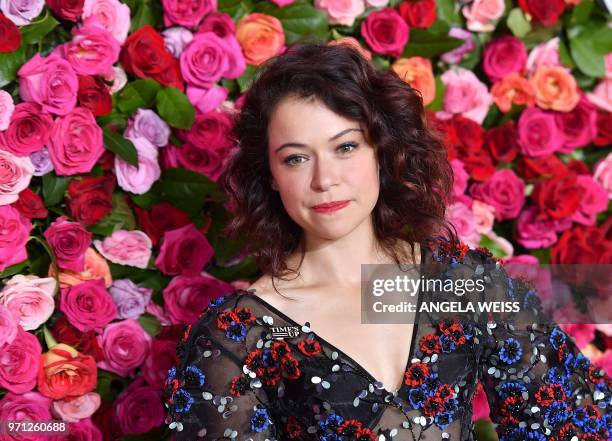 Canadian actress Tatiana Maslany attends the 2018 Tony Awards - Red Carpet at Radio City Music Hall in New York City on June 10, 2018.