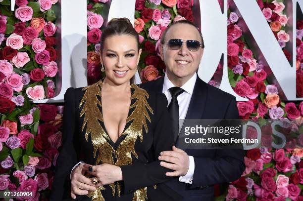Thalia and Tommy Mottola attend the 72nd Annual Tony Awards on June 10, 2018 in New York City.