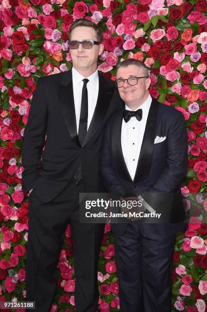 Devlin Elliott and Nathan Lane attend the 72nd Annual Tony Awards at Radio City Music Hall on June 10, 2018 in New York City.