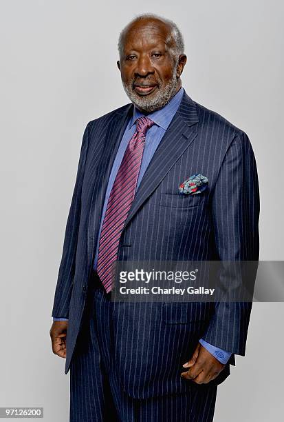 Producer Clarence Avant, winner NAACP Hall of Fame Image Award, poses for a portrait during the 41st NAACP Image awards held at The Shrine Auditorium...