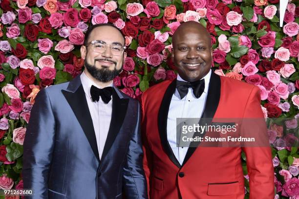 Pablo Salinas and Tituss Burgess attend the 72nd Annual Tony Awards at Radio City Music Hall on June 10, 2018 in New York City.
