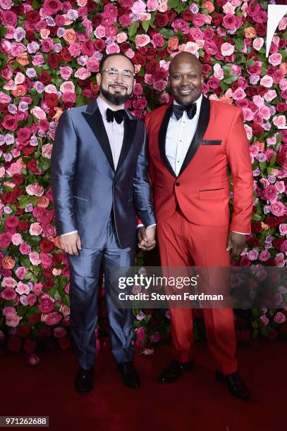 Pablo Salinas and Tituss Burgess attend the 72nd Annual Tony Awards at Radio City Music Hall on June 10, 2018 in New York City.