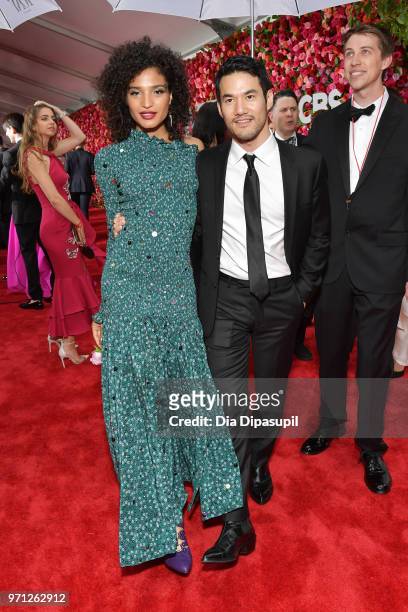 Indya Moore and Joseph Altuzarra attend the 72nd Annual Tony Awards at Radio City Music Hall on June 10, 2018 in New York City.