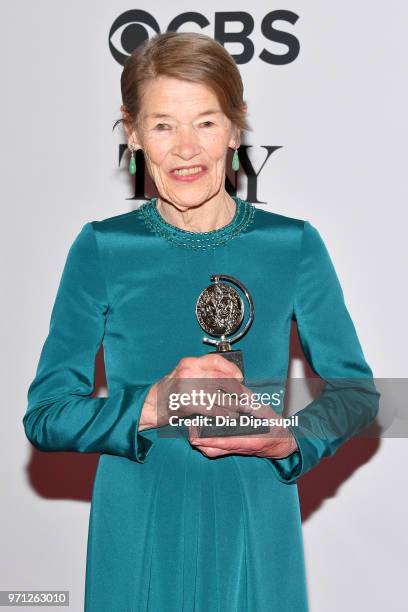 Glenda Jackson, winner of the award for Best Performance by an Actress in a Leading Role in a Play for "Edward Albee's Three Tall Women," poses in...