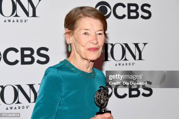 Glenda Jackson, winner of the award for Best Performance by an Actress in a Leading Role in a Play for "Edward Albee's Three Tall Women," poses in...