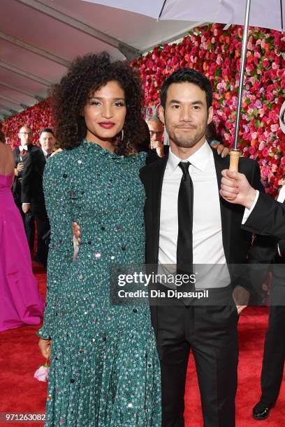 Indya Moore and Joseph Altuzarra attend the 72nd Annual Tony Awards at Radio City Music Hall on June 10, 2018 in New York City.