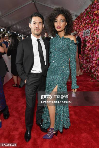 Joseph Altuzarra and Indya Moore attend the 72nd Annual Tony Awards at Radio City Music Hall on June 10, 2018 in New York City.