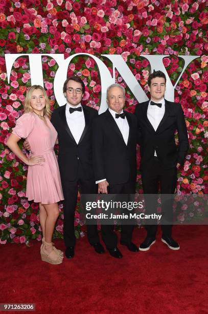 Sophie Michaels, Henry Michaels, Lorne Michaels and Edward Michaels attend the 72nd Annual Tony Awards at Radio City Music Hall on June 10, 2018 in...