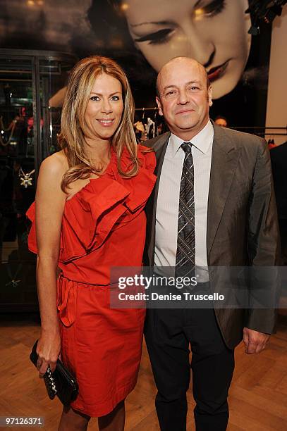 Kate Bennett and Thierry Andretta attend the Lanvin Las Vegas Grand Opening at CityCenter on February 26, 2010 in Las Vegas, Nevada.