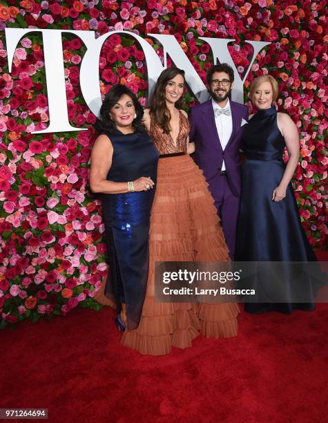 President of The Broadway League Charlotte St. Martin, Sara Bareilles, Josh Groban and President and CEO of the American Theatre Wing Heather...