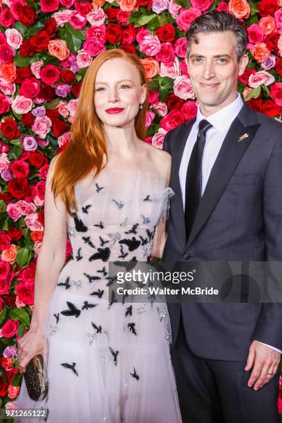 Lauren Ambrose and Sam Handel attend the 72nd Annual Tony Awards at Radio City Music Hall on June 10, 2018 in New York City.