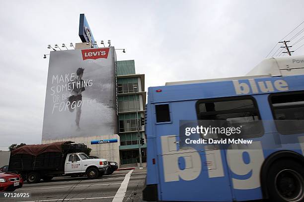 Supergraphic billboard along Pico Boulevard is among those at 12 locations that are at the center of a nuisance abatement lawsuit by the city in a...