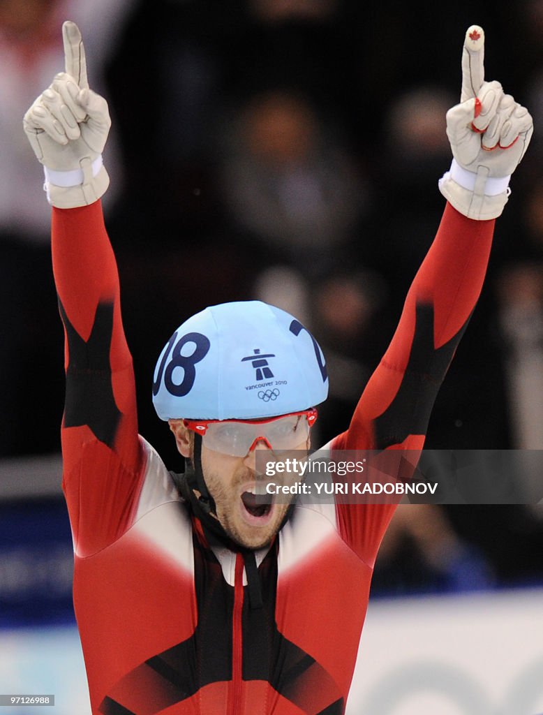 Canada's Francois-Louis Tremblay celebra