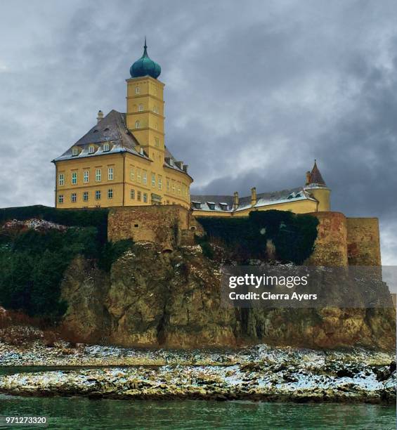 schonbuhel benedictine abbey located above the town of melk, lower austria - melk austria stock pictures, royalty-free photos & images