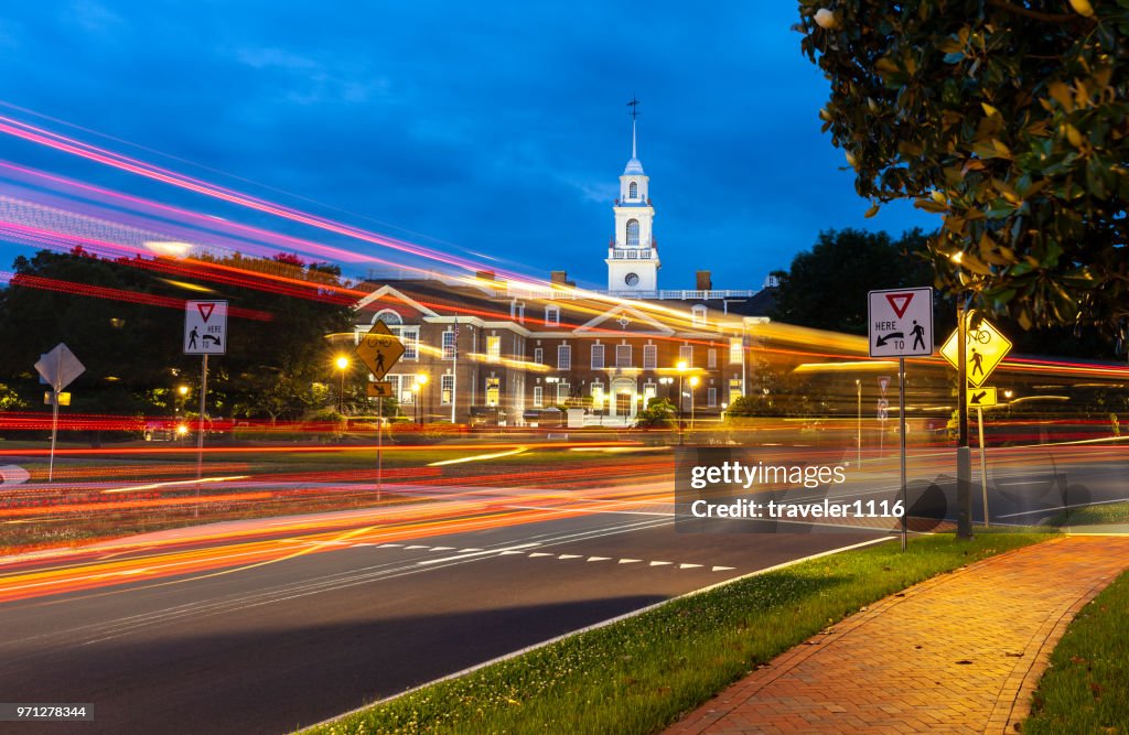 Salón legislativo en Dover, Delaware (el Capitolio)