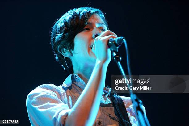 Musician/vocalist Sara Quin of Tegan & Sara performs in concert at The Bass Concert Hall on February 26, 2010 in Austin, Texas.