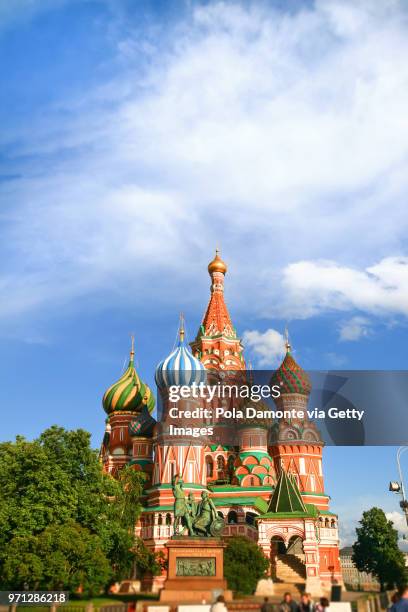 st basil's cathedral, in red square, moscow, russia - pola damonte stockfoto's en -beelden