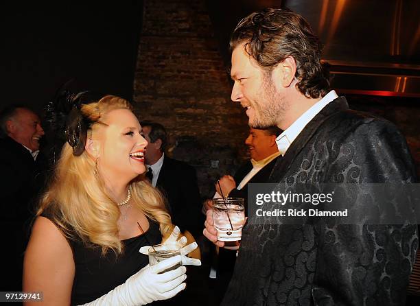 Singer/Songwriter/Honoree Miranda Lambert and Singer/Songwriter/Boyfriend Blake Shelton at BMI Honors Miranda Lambert's for her First with a 1940's...