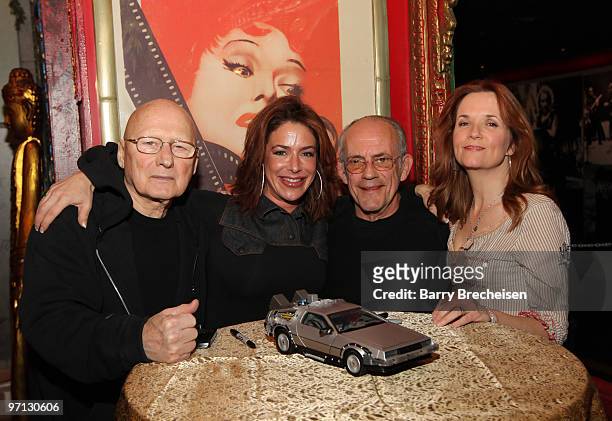 James Tolkan , Claudia Wells , Christopher Lloyd and Lea Thompson attends the 25th anniversary screening of "Back To The Future" at Hollywood Blvd...