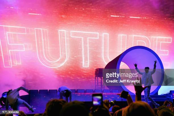 Future performs on What Stage during day 4 of the 2018 Bonnaroo Arts And Music Festival on June 10, 2018 in Manchester, Tennessee.