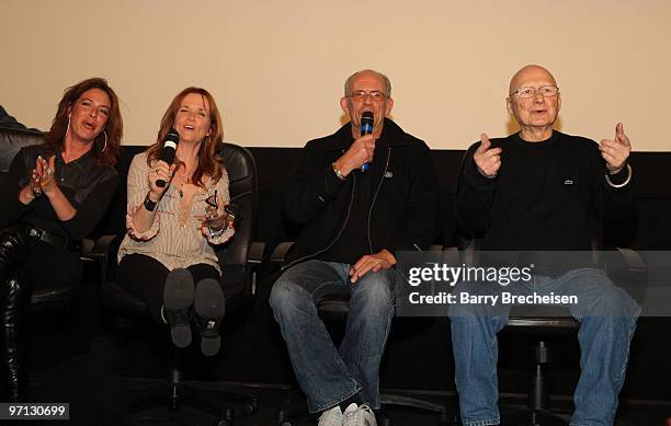 Claudia Wells , Lea Thompson , Christopher Lloyd and James Tolkan attends the 25th anniversary screening of "Back To The Future" at Hollywood Blvd...