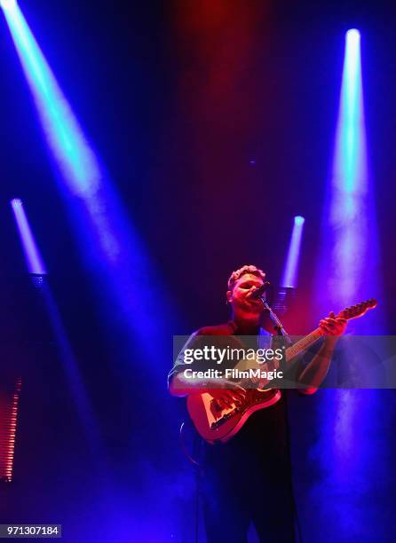 Joe Newman of Alt-J performs on Which Stage during day 4 of the 2018 Bonnaroo Arts And Music Festival on June 10, 2018 in Manchester, Tennessee.
