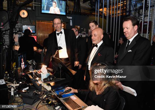 Entertainment's Executive Vice President of Specials, Music and Live Events Jack Sussman backstage during the 72nd Annual Tony Awards at Radio City...