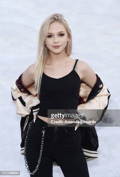 Actress Jordyn Jones arrives at a special screening of "SuperFly" hosted by Sony Pictures Entertainment at Sony Pictures Studios on June 10, 2018 in...