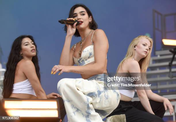 Dua Lipa performs during the 2018 Bonnaroo Music & Arts Festival on June 10, 2018 in Manchester, Tennessee.