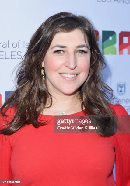 Mayim Bialik attends the 70th Anniversary of Israel celebration in Los Angeles on Sunday, June 10, 2018.