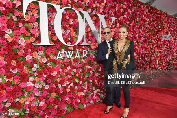 Tommy Mottola and Thalia attend the 72nd Annual Tony Awards at Radio City Music Hall on June 10, 2018 in New York City.