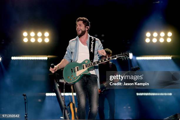 Thomas Rhett performs onstage during the 2018 CMA Music festival at Nissan Stadium on June 10, 2018 in Nashville, Tennessee.