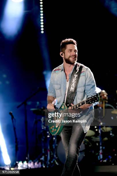 Thomas Rhett performs onstage during the 2018 CMA Music festival at Nissan Stadium on June 10, 2018 in Nashville, Tennessee.