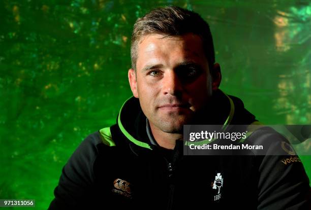 Victoria , Australia - 11 June 2018; CJ Stander poses for a portrait after an Ireland Rugby Press Conference in Melbourne, Australia.