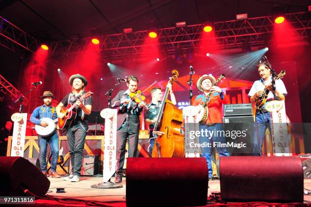 Old Crow Medicine Show perform onstage during Grand Ole Opry at That Tent during day 4 of the 2018 Bonnaroo Arts And Music Festival on June 10, 2018...