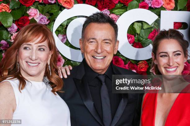 Patti Scialfa, Bruce Springsteen and Jessica Springsteen attend the 72nd Annual Tony Awards at Radio City Music Hall on June 10, 2018 in New York...