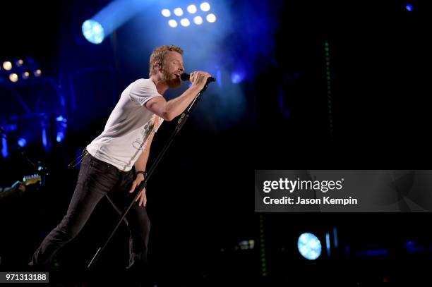 Dierks Bentley performs onstage during the 2018 CMA Music festival at Nissan Stadium on June 10, 2018 in Nashville, Tennessee.
