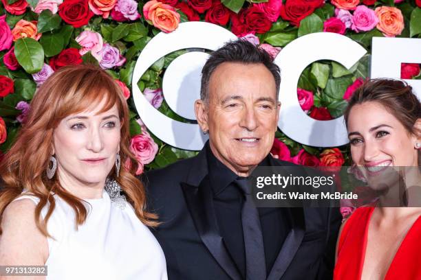 Patti Scialfa, Bruce Springsteen and Jessica Springsteen attend the 72nd Annual Tony Awards at Radio City Music Hall on June 10, 2018 in New York...