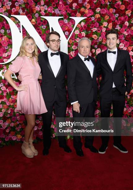 Sophie Michaels, Henry Michaels, Lorne Michaels and Edward Michaels attend the 72nd Annual Tony Awards at Radio City Music Hall on June 10, 2018 in...