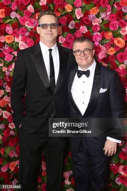 Devlin Elliott and Nathan Lane attend the 72nd Annual Tony Awards at Radio City Music Hall on June 10, 2018 in New York City.