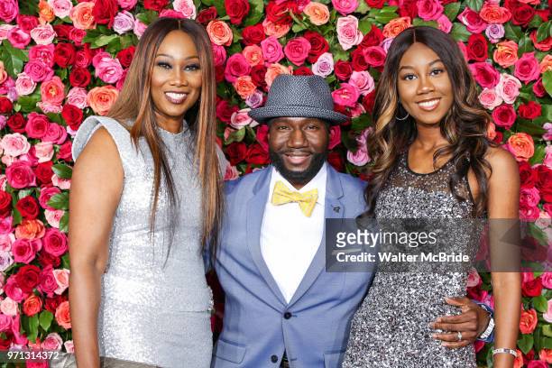 Yolanda Adams, Rodney East and Taylor Crawford attends the 72nd Annual Tony Awards at Radio City Music Hall on June 10, 2018 in New York City.