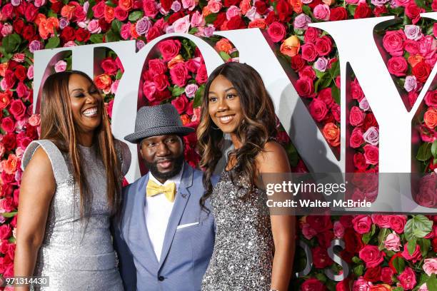 Yolanda Adams, Rodney East and Taylor Crawford attends the 72nd Annual Tony Awards at Radio City Music Hall on June 10, 2018 in New York City.