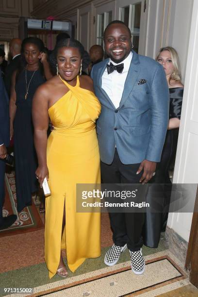 Uzo Aduba and Brian Tyree Henry attend the 2018 Tony Awards Gala at The Plaza Hotel on June 10, 2018 in New York City.