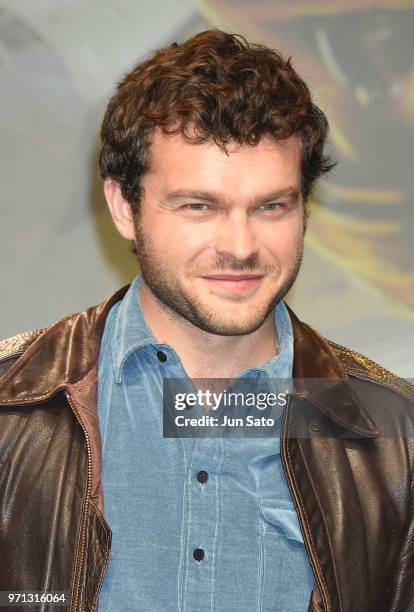 Alden Ehrenreich attends the Solo: A Star Wars Story Press Conference at Midtown Hall on June 11, 2018 in Tokyo, Japan.