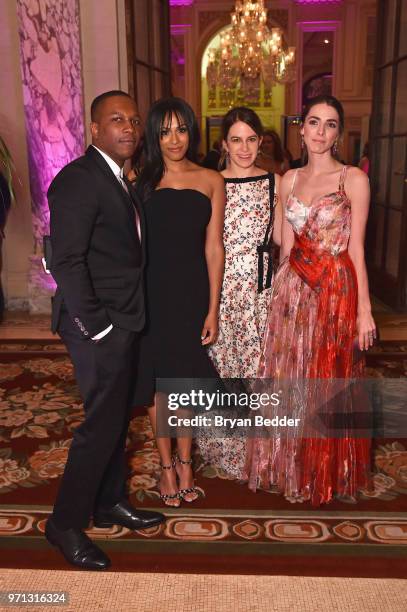 Leslie Odom Jr., Nicolette Robinson, and Bee Shaffer attend the 2018 Tony Awards Gala at The Plaza Hotel on June 10, 2018 in New York City.