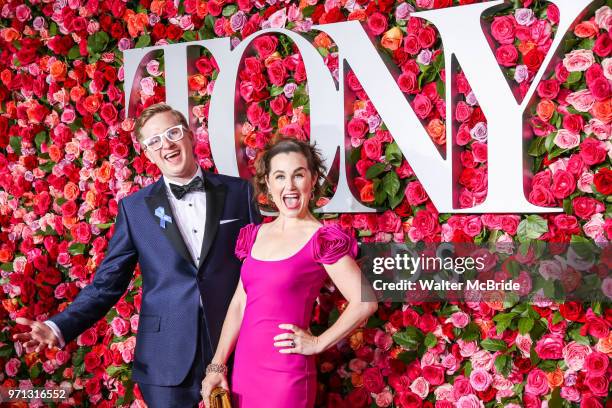 Kyle Jarrow and Laura Worsham attend the 72nd Annual Tony Awards at Radio City Music Hall on June 10, 2018 in New York City.