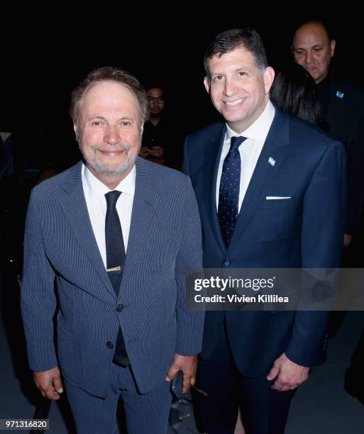 Billy Crystal and Consul General of Israel, Los Angeles Sam Grundwerg attend the 70th Anniversary of Israel celebration in Los Angeles on Sunday,...