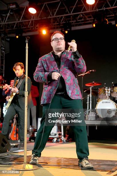 Paul Janeway of St. Paul & The Broken Bones performs in concert on day 4 of the Bonnaroo Music & Arts Festival on June 10, 2018 in Manchester,...