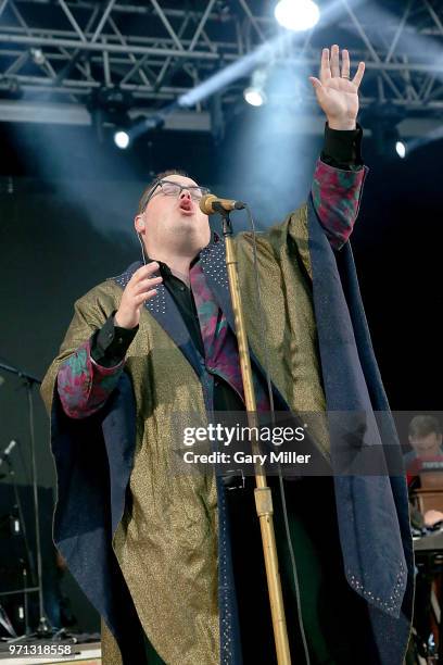 Paul Janeway of St. Paul & The Broken Bones performs in concert on day 4 of the Bonnaroo Music & Arts Festival on June 10, 2018 in Manchester,...