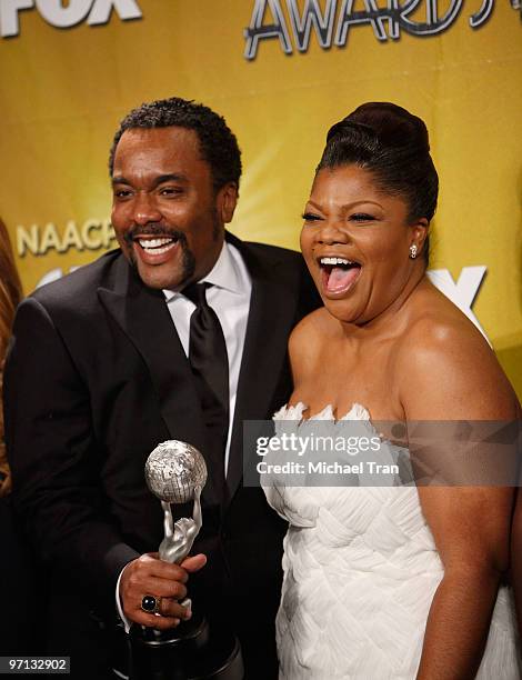 Lee Daniels and Mo'Nique attend the 41st NAACP Image Awards - Press Room held at The Shrine Auditorium on February 26, 2010 in Los Angeles,...
